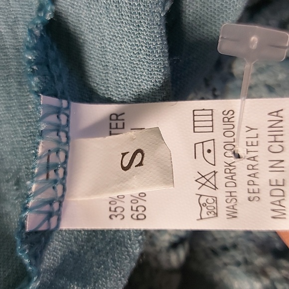 3 for $25- Robin's Egg Blue Blouse. Size small. - Picture 9 of 10